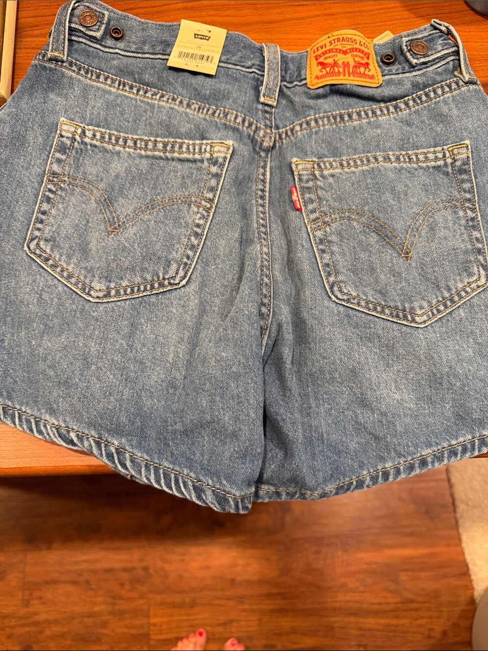 Levi's Women's Light Blue Denim Shorts - Classic High Waist